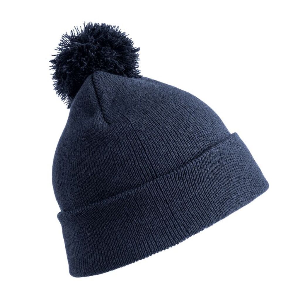 Result Childrens/Kids Winter Essentials Pom Pom Beanie / Navy Blue